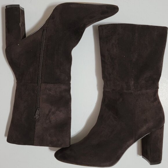 NEW Charles David Billow Boots Womens 9 Chocolate Brown Mid Calf Contemporary - Picture 3 of 9